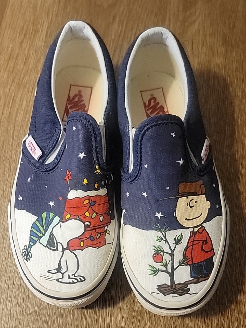 Peanuts Holiday Vans - Kids Size 13